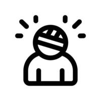 injury icon. line icon for your website, mobile, presentation, and logo design. vector