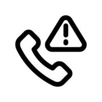 emergency call icon. line icon for your website, mobile, presentation, and logo design. vector