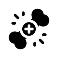 bone icon. glyph icon for your website, mobile, presentation, and logo design. vector