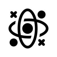 atom icon. glyph icon for your website, mobile, presentation, and logo design. vector