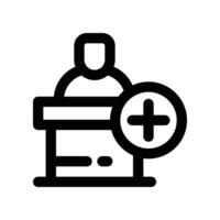 administration icon. line icon for your website, mobile, presentation, and logo design. vector