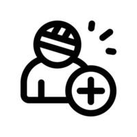 patient icon. line icon for your website, mobile, presentation, and logo design. vector
