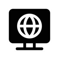 browser icon. glyph icon for your website, mobile, presentation, and logo design. vector