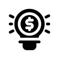idea business icon. glyph icon for your website, mobile, presentation, and logo design. vector