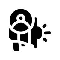 influencer icon. glyph icon for your website, mobile, presentation, and logo design. vector