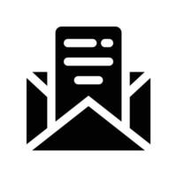 email icon. glyph icon for your website, mobile, presentation, and logo design. vector