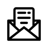 email icon. line icon for your website, mobile, presentation, and logo design. vector