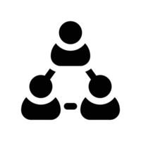 team management icon. glyph icon for your website, mobile, presentation, and logo design. vector