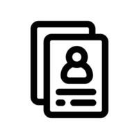 resume icon. line icon for your website, mobile, presentation, and logo design. vector