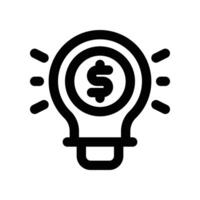 idea business icon. line icon for your website, mobile, presentation, and logo design. vector