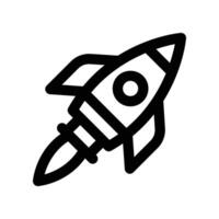 rocket icon. line icon for your website, mobile, presentation, and logo design. vector