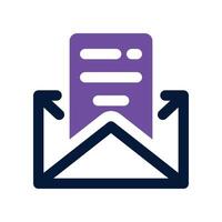 email icon. dual tone icon for your website, mobile, presentation, and logo design. vector