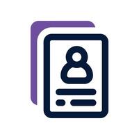 resume icon. dual tone icon for your website, mobile, presentation, and logo design. vector