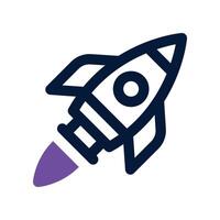 rocket icon. dual tone icon for your website, mobile, presentation, and logo design. vector