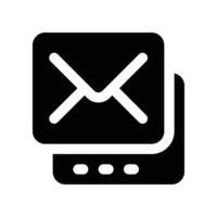 email icon. glyph icon for your website, mobile, presentation, and logo design. vector