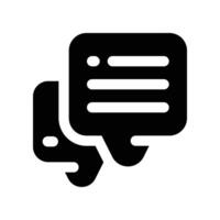 chat box icon. glyph icon for your website, mobile, presentation, and logo design. vector