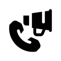 call marketing icon. glyph icon for your website, mobile, presentation, and logo design. vector