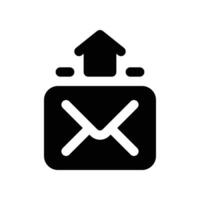 send email icon. glyph icon for your website, mobile, presentation, and logo design. vector