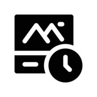 schedule post icon. glyph icon for your website, mobile, presentation, and logo design. vector