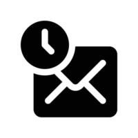 delay email icon. glyph icon for your website, mobile, presentation, and logo design. vector