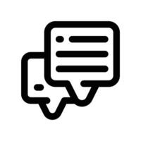 chat box icon. line icon for your website, mobile, presentation, and logo design. vector
