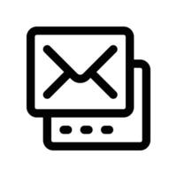email icon. line icon for your website, mobile, presentation, and logo design. vector