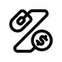 pay per click icon. line icon for your website, mobile, presentation, and logo design. vector