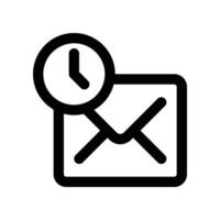 delay email icon. line icon for your website, mobile, presentation, and logo design. vector