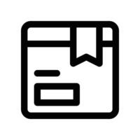 box package icon. line icon for your website, mobile, presentation, and logo design. vector