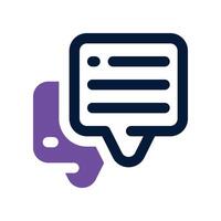 chat box icon. dual tone icon for your website, mobile, presentation, and logo design. vector
