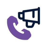 call marketing icon. dual tone icon for your website, mobile, presentation, and logo design. vector