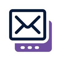 email icon. dual tone icon for your website, mobile, presentation, and logo design. vector