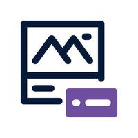 post content icon. dual tone icon for your website, mobile, presentation, and logo design. vector