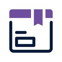 box package icon. dual tone icon for your website, mobile, presentation, and logo design. vector