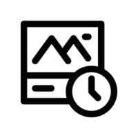 schedule post icon. line icon for your website, mobile, presentation, and logo design. vector