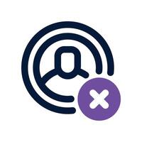 remove user icon. dual tone icon for your website, mobile, presentation, and logo design. vector