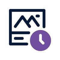 schedule post icon. dual tone icon for your website, mobile, presentation, and logo design. vector