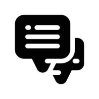chat icon. glyph icon for your website, mobile, presentation, and logo design. vector