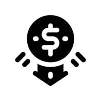 low price icon. glyph icon for your website, mobile, presentation, and logo design. vector