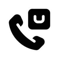 order phone icon. glyph icon for your website, mobile, presentation, and logo design. vector