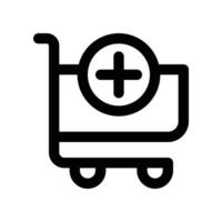 add to cart icon. line icon for your website, mobile, presentation, and logo design. vector