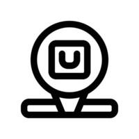 location shop icon. line icon for your website, mobile, presentation, and logo design. vector