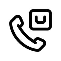 order phone icon. line icon for your website, mobile, presentation, and logo design. vector