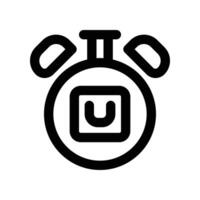 alarm icon. line icon for your website, mobile, presentation, and logo design. vector