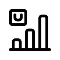 bar chart icon. line icon for your website, mobile, presentation, and logo design. vector
