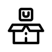 open box icon. line icon for your website, mobile, presentation, and logo design. vector