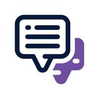 chat icon. dual tone icon for your website, mobile, presentation, and logo design. vector