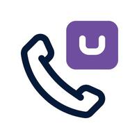 order phone icon. dual tone icon for your website, mobile, presentation, and logo design. vector