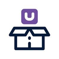 open box icon. dual tone icon for your website, mobile, presentation, and logo design. vector