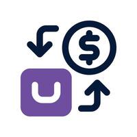 transaction icon. dual tone icon for your website, mobile, presentation, and logo design. vector
